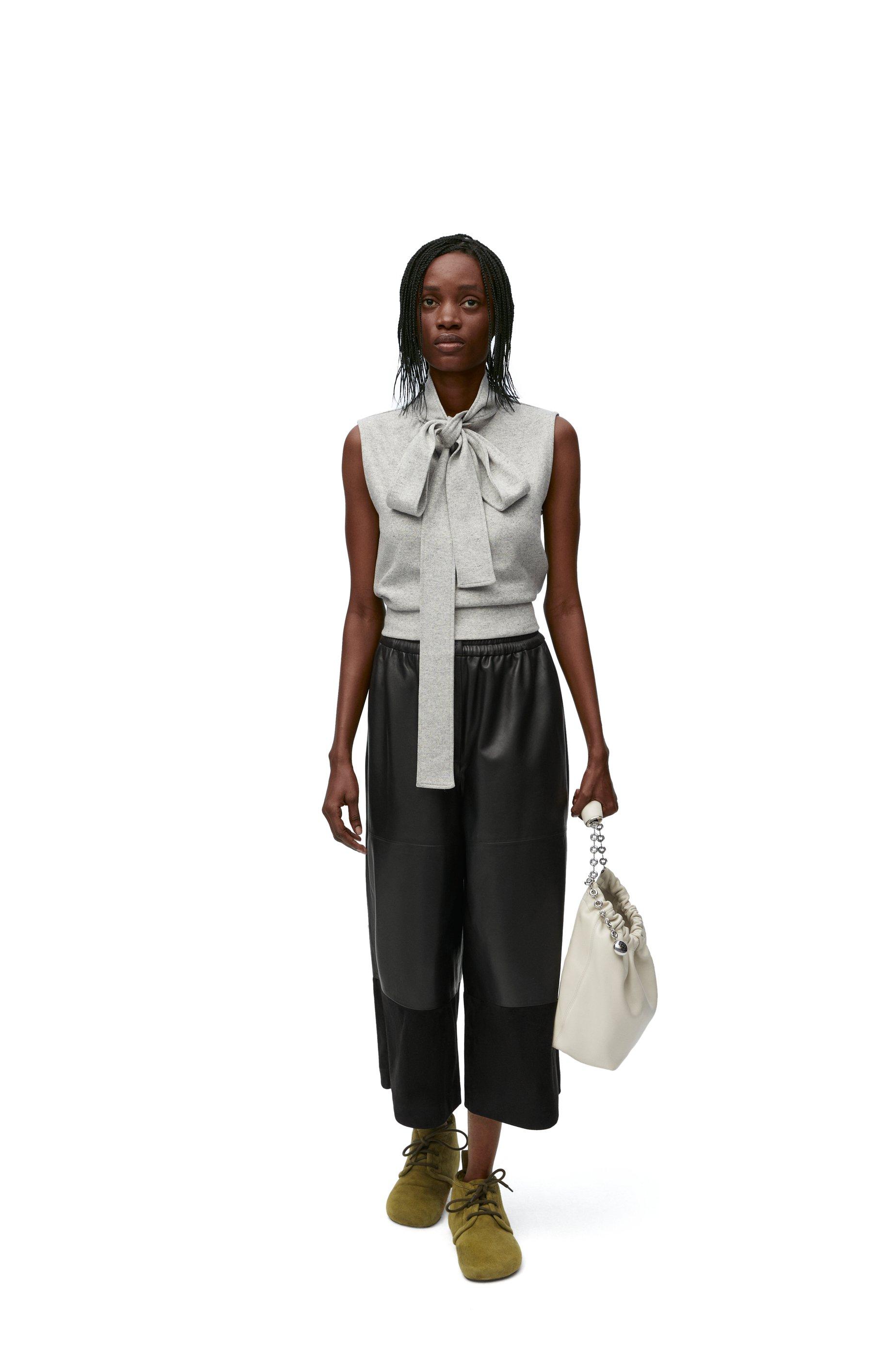 Cropped trousers in nappa lambskin and suede goatskin by LOEWE