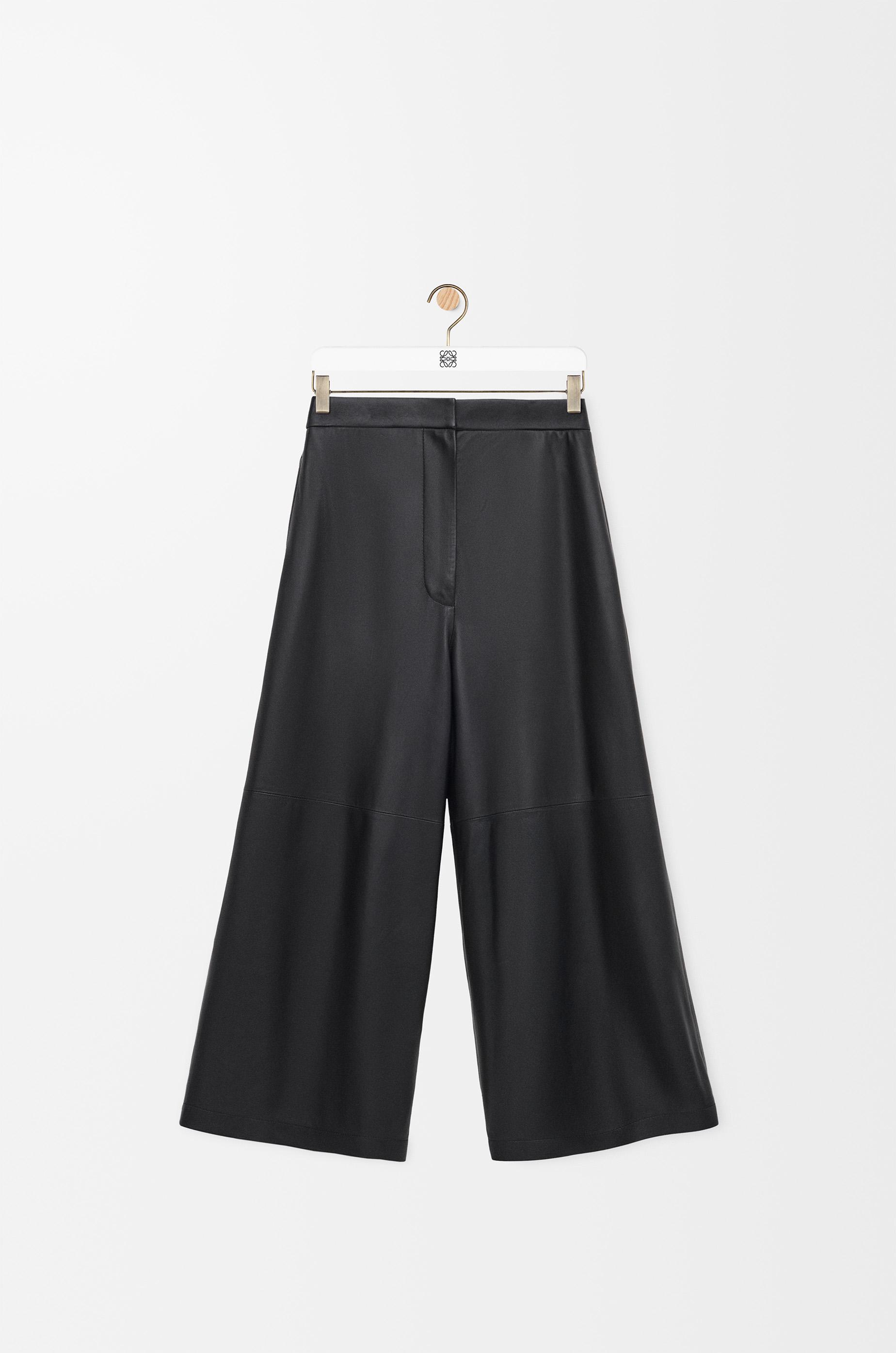 Cropped trousers in nappa lambskin by LOEWE