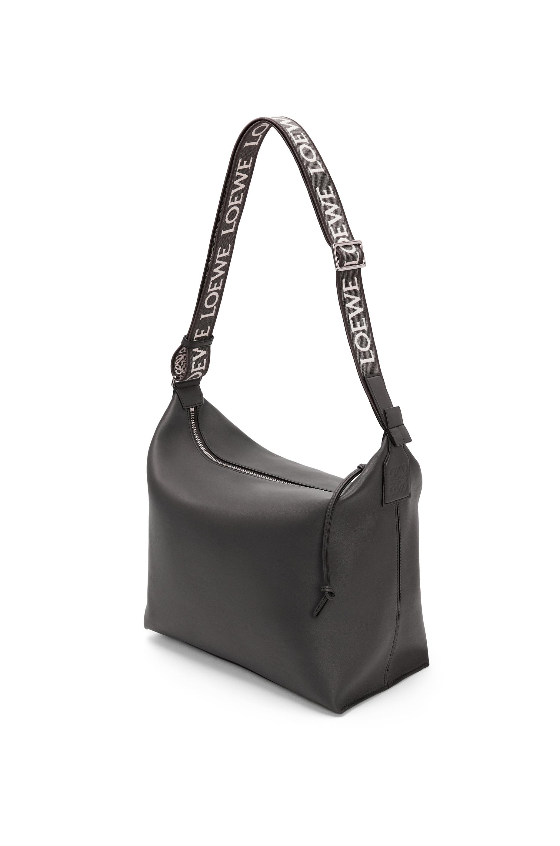Cubi crossbody bag in supple smooth calfskin and jacquard by LOEWE