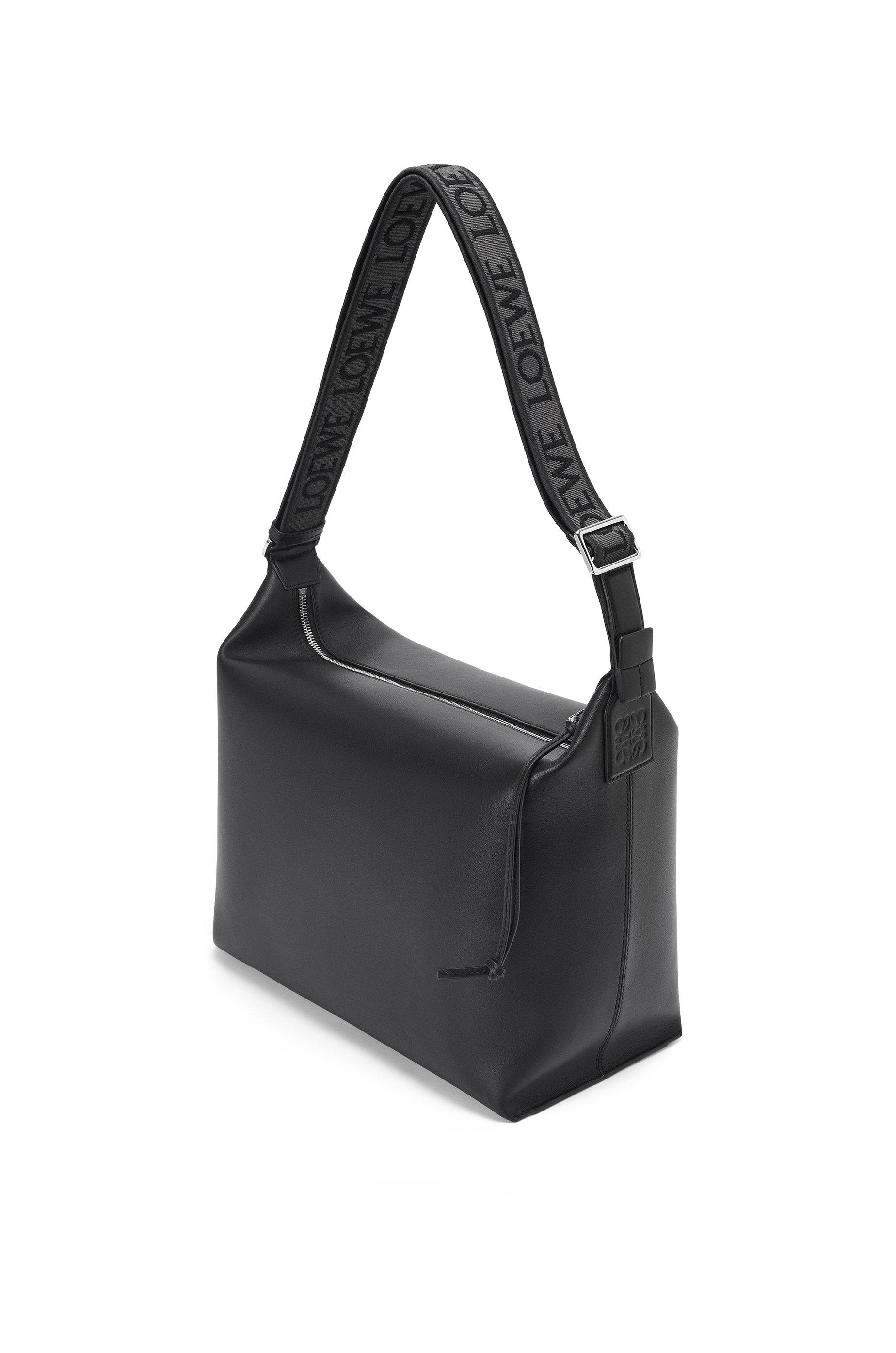 Cubi crossbody bag in supple smooth calfskin and jacquard by LOEWE