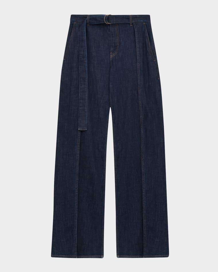 D-Ring Belted Wide-Leg Jeans by LOEWE