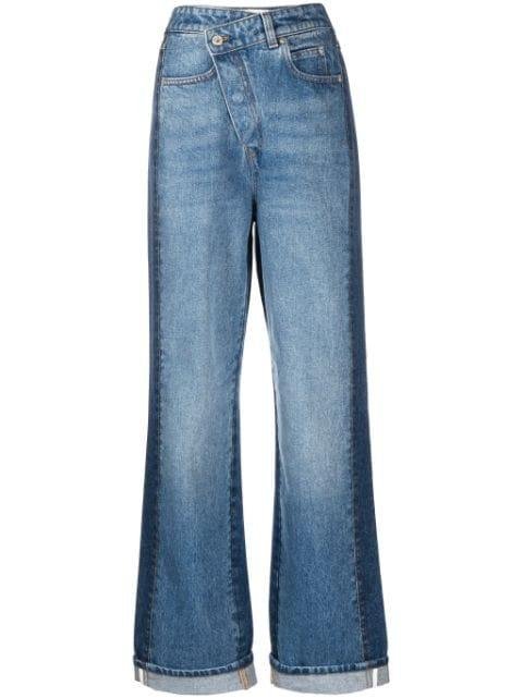Deconstructed wide-leg jeans by LOEWE