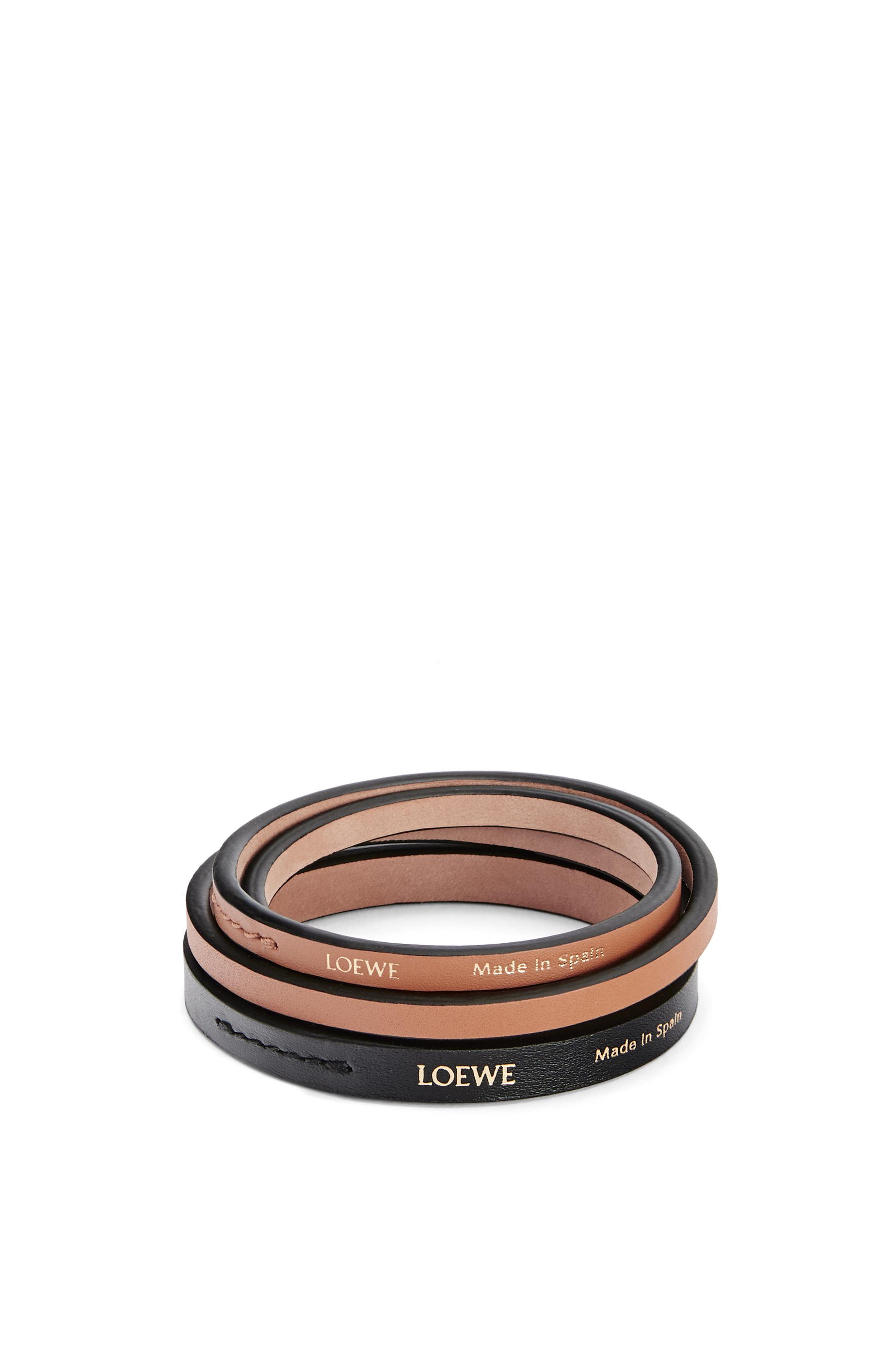 Double bangle set in classic calfskin by LOEWE