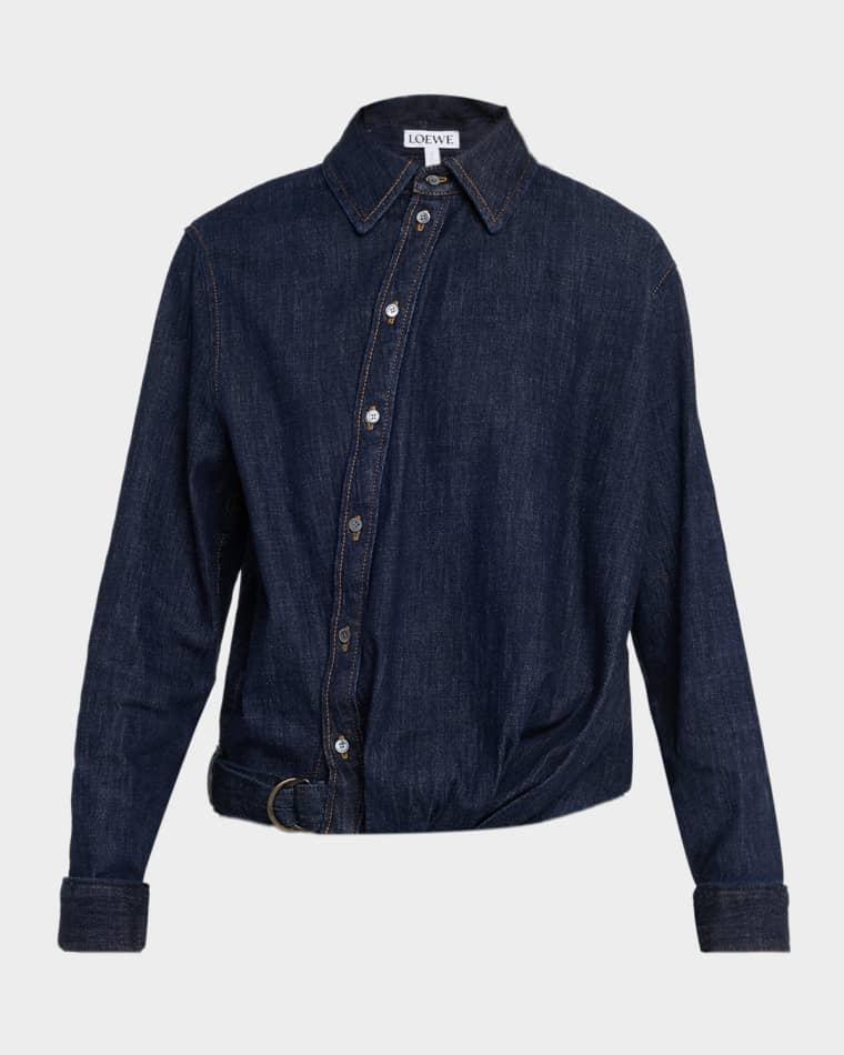 Draped Denim Shirt by LOEWE