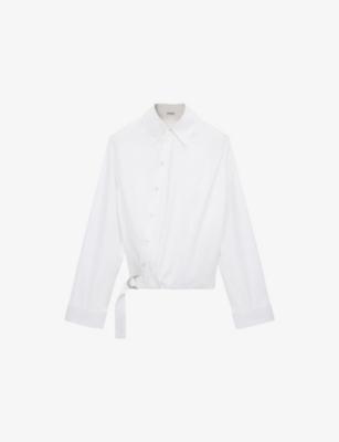 Draped Long-Sleeve Cotton Blend Shirt by LOEWE