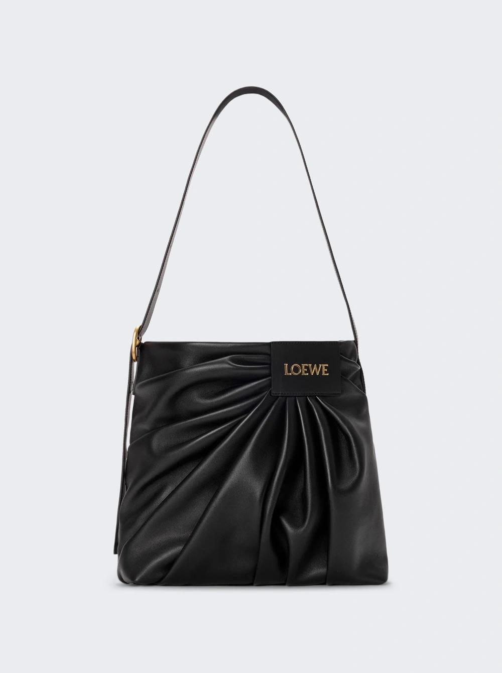 Draped Tote Bag Black  | The Webster by LOEWE