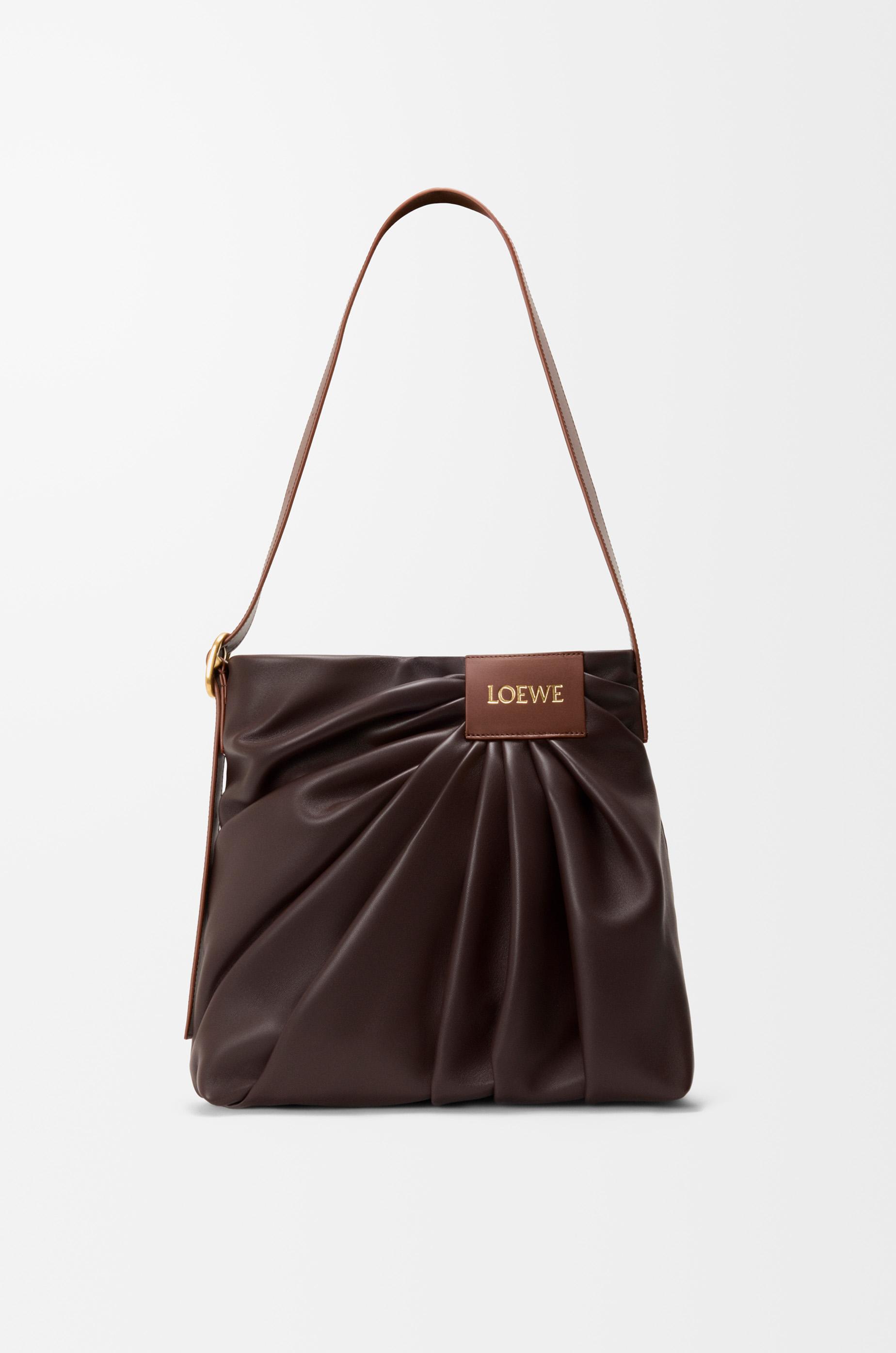 Draped tote in mellow nappa lambskin by LOEWE