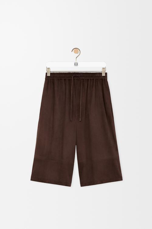 Drawstring shorts in suede goatskin by LOEWE