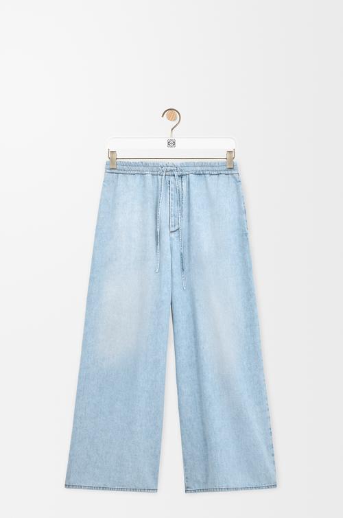 Drawstring trousers in denim by LOEWE
