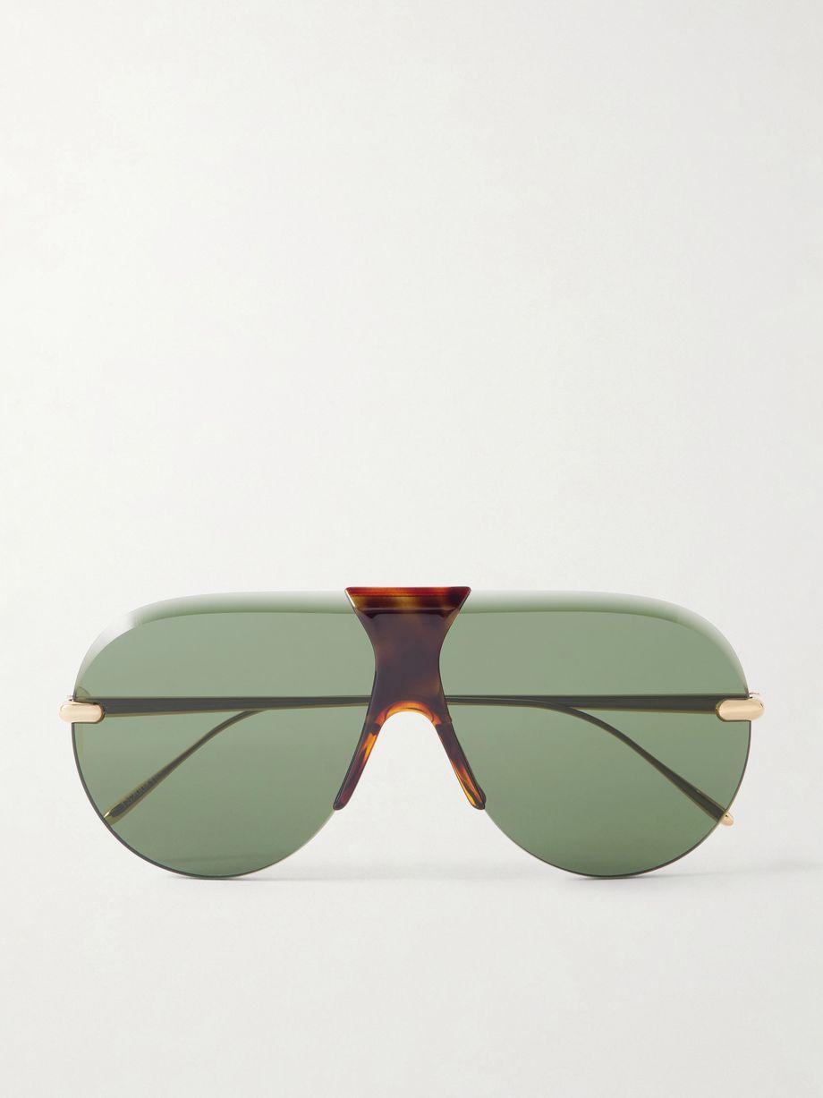 Aviator-style gold-tone and tortoiseshell acetate sunglasses by LOEWE EYEWEAR