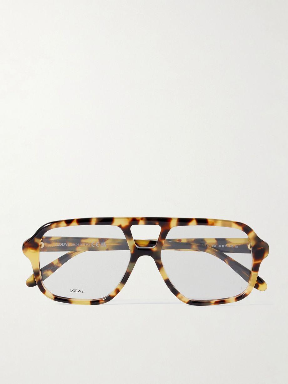 Aviator-style tortoiseshell acetate optical glasses by LOEWE EYEWEAR