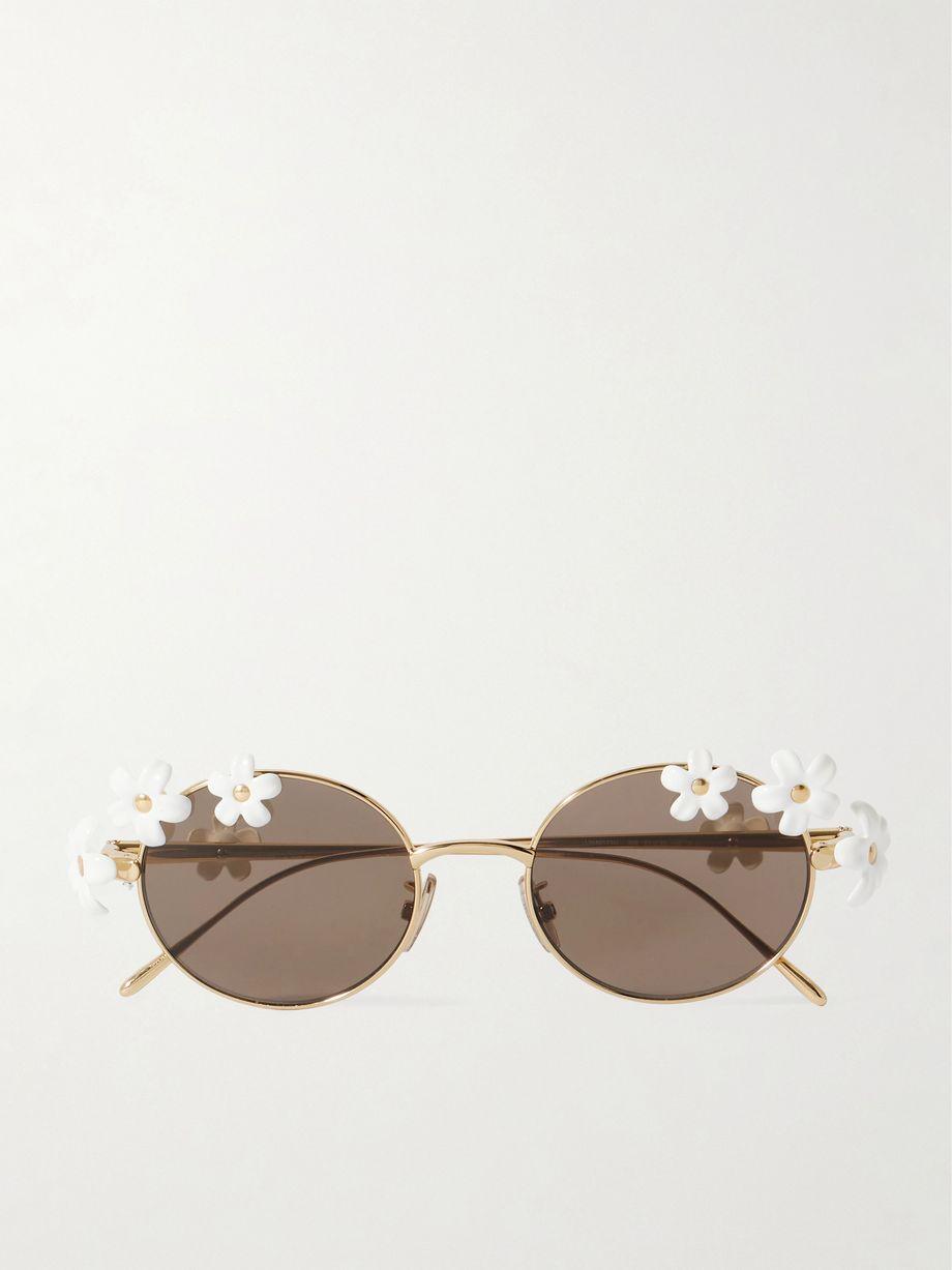 + Paula's Ibiza embellished round-frame gold-tone sunglasses by LOEWE EYEWEAR