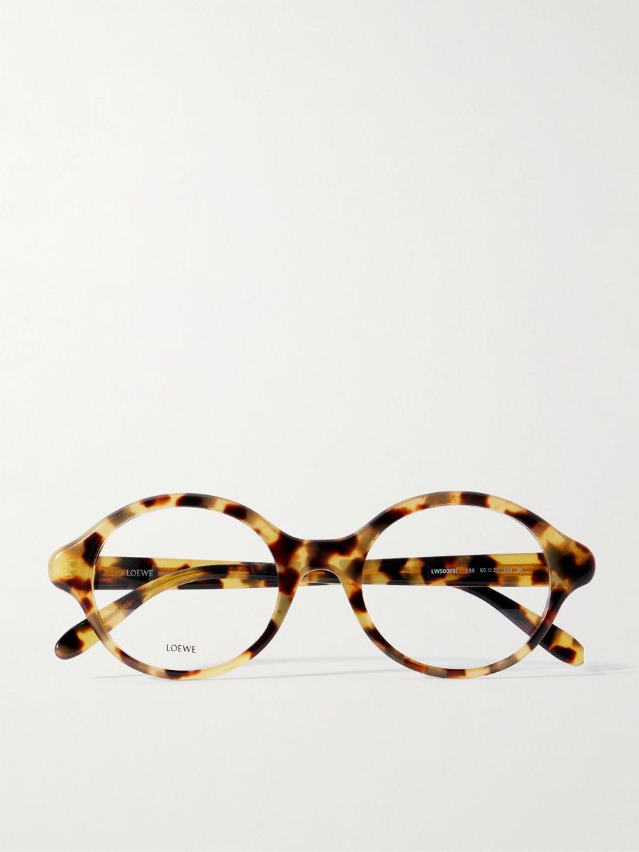 Round-frame tortoiseshell acetate optical glasses by LOEWE EYEWEAR