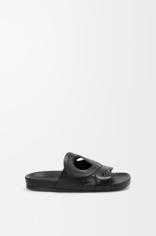 Ease Monogram slide in vegetable-tanned calfskin by LOEWE