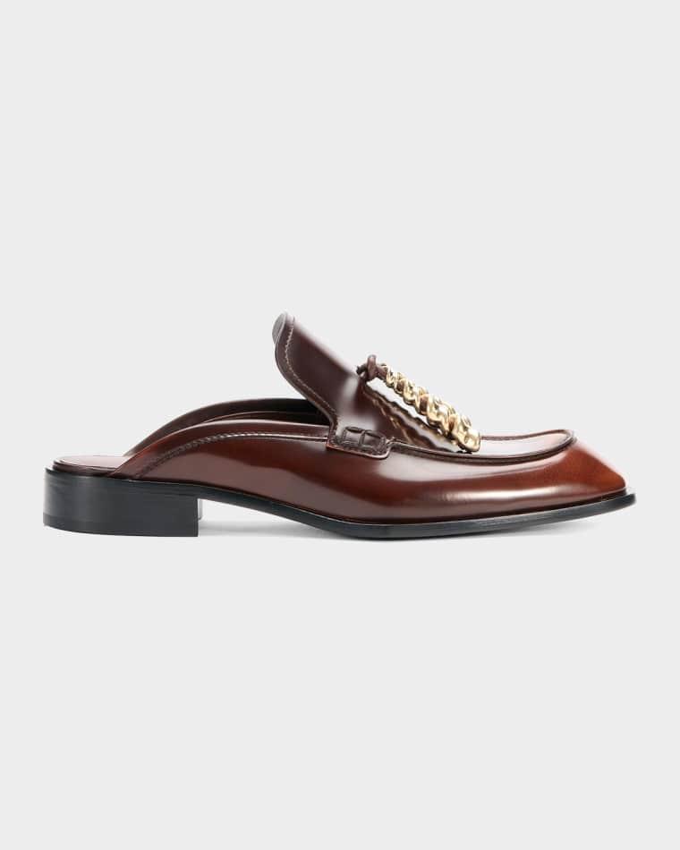 Edge Leather Loafer Mules by LOEWE