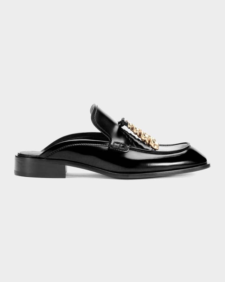 Edge Leather Loafer Mules by LOEWE