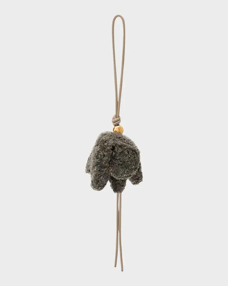 Elephant Bag Charm in Raffia and Leather by LOEWE