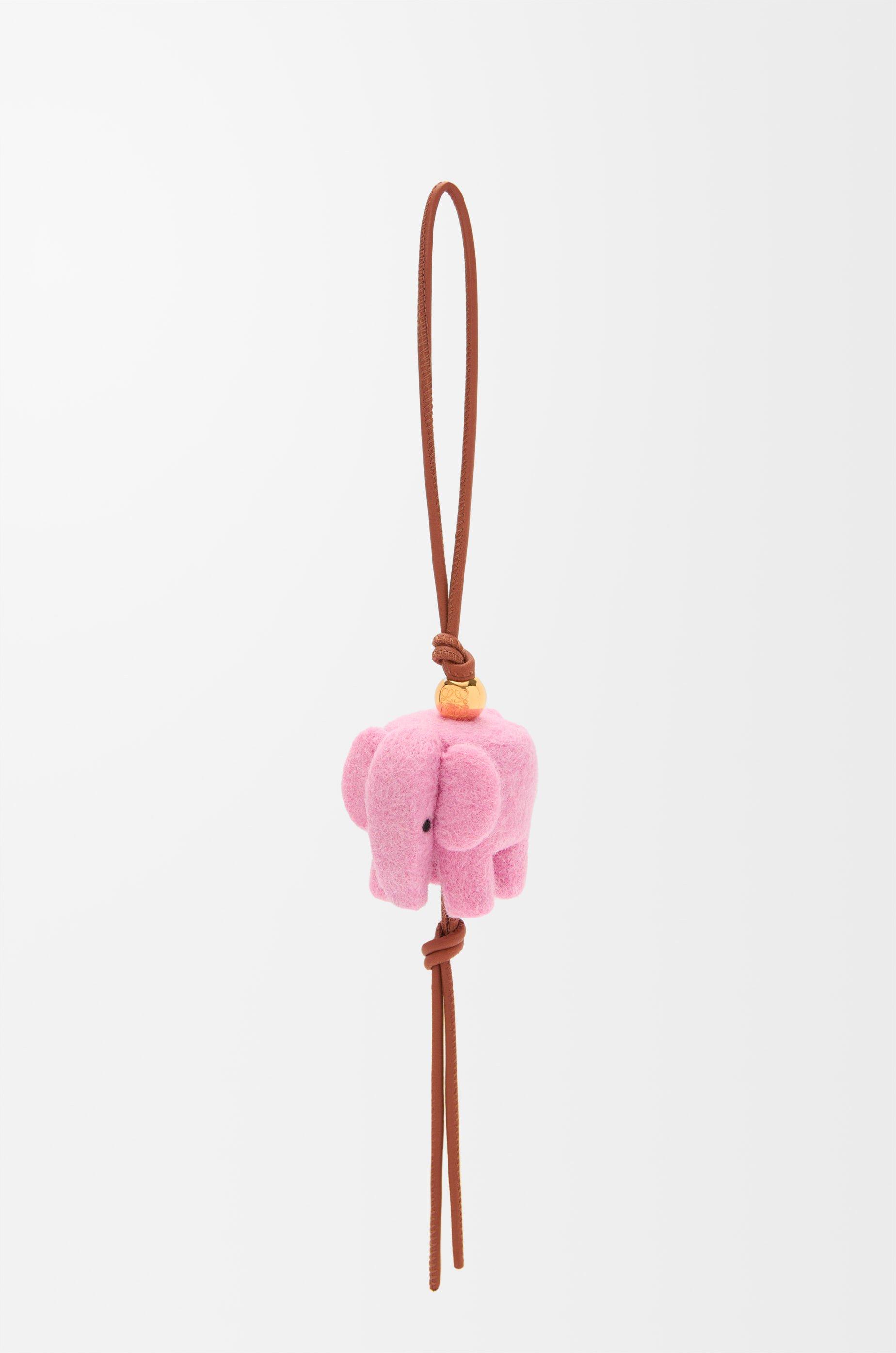 Elephant charm in felt and calfskin by LOEWE