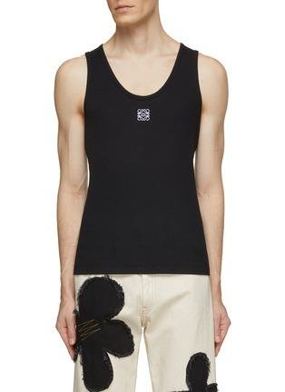 Embroidered Anagram Vest by LOEWE