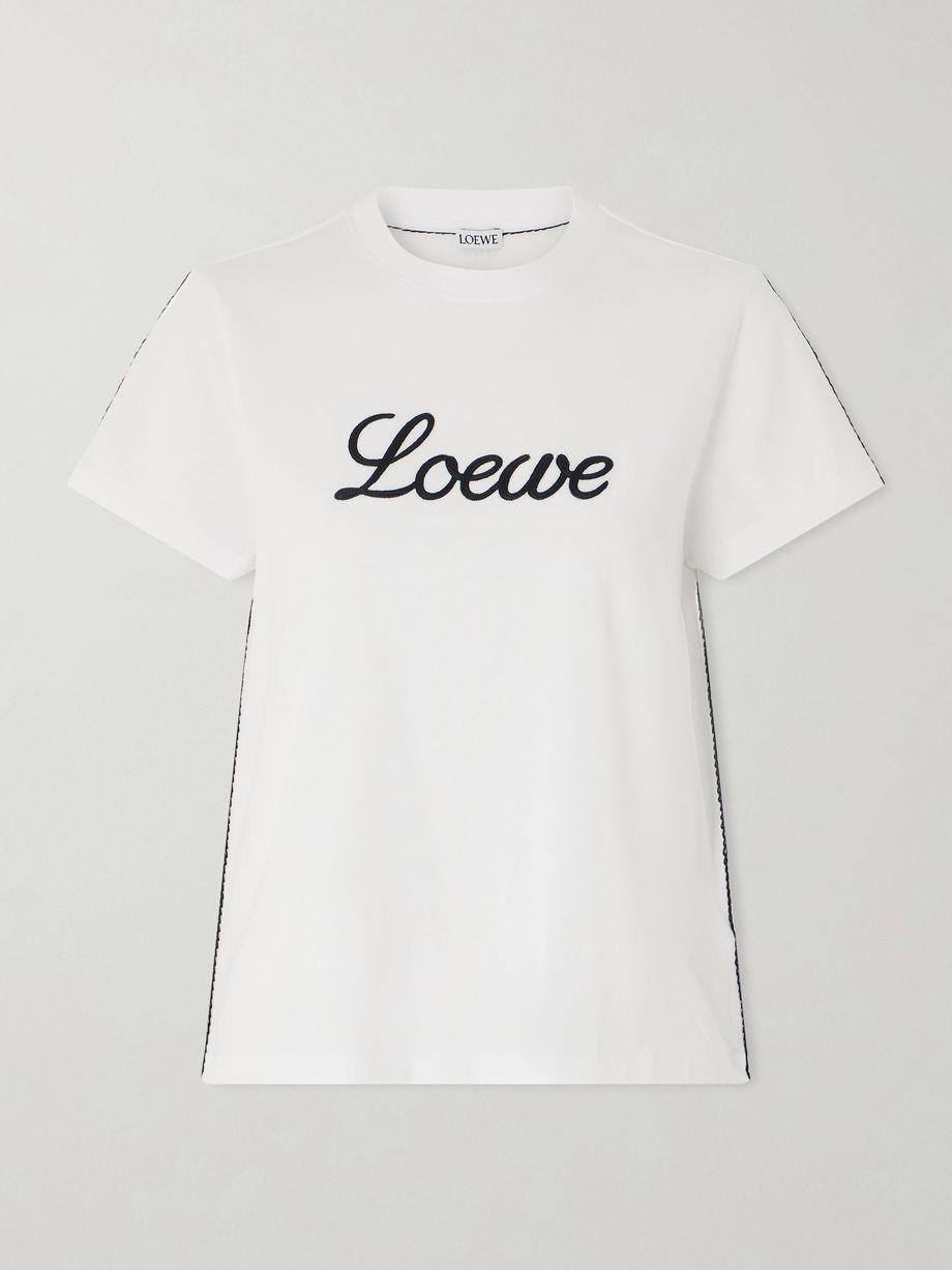 Embroidered cotton-jersey T-shirt by LOEWE