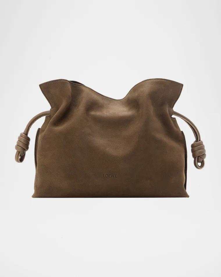 Flamenco Clutch Bag in Nubuck Leather by LOEWE