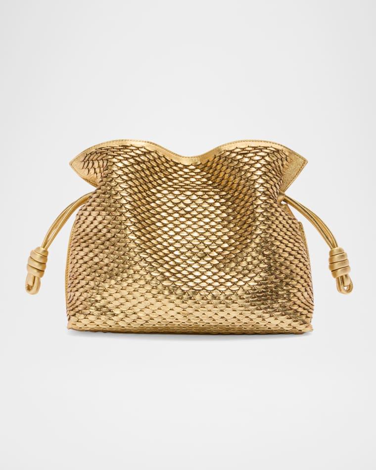 Flamenco Clutch Bag in Scales Metallic Leather by LOEWE