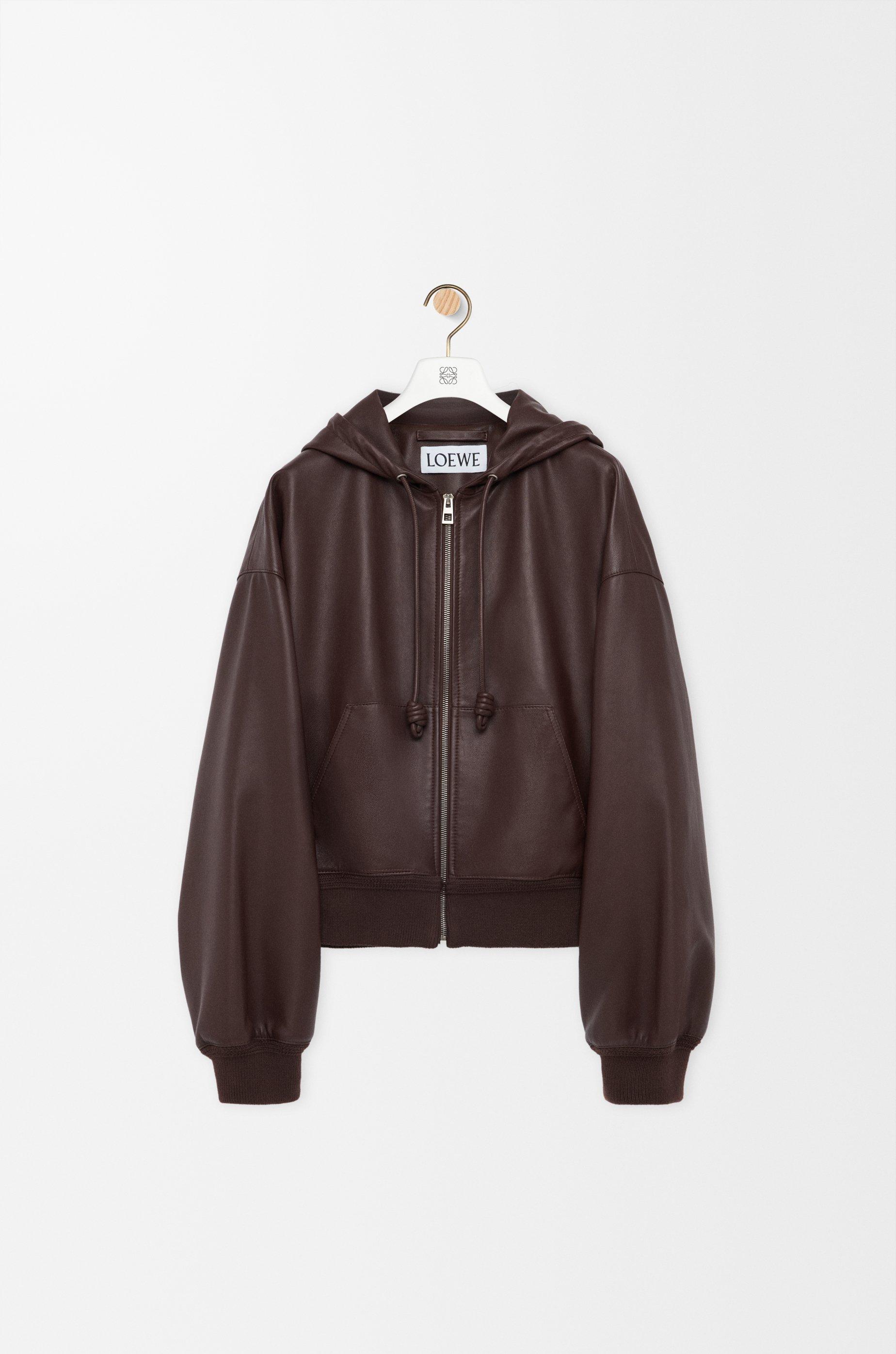 Flamenco hoodie in nappa lambskin by LOEWE