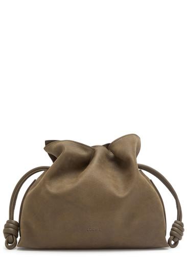 Flamenco medium grained nubuck clutch by LOEWE