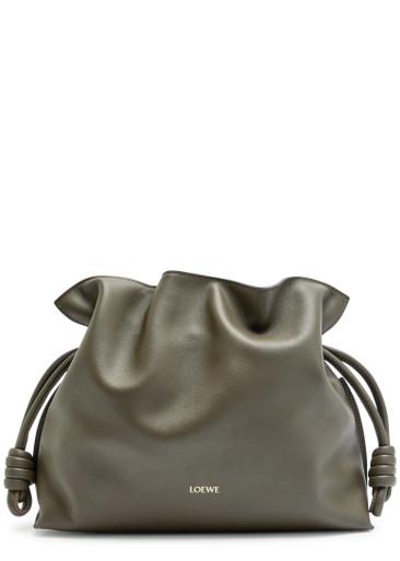 Flamenco medium leather clutch by LOEWE