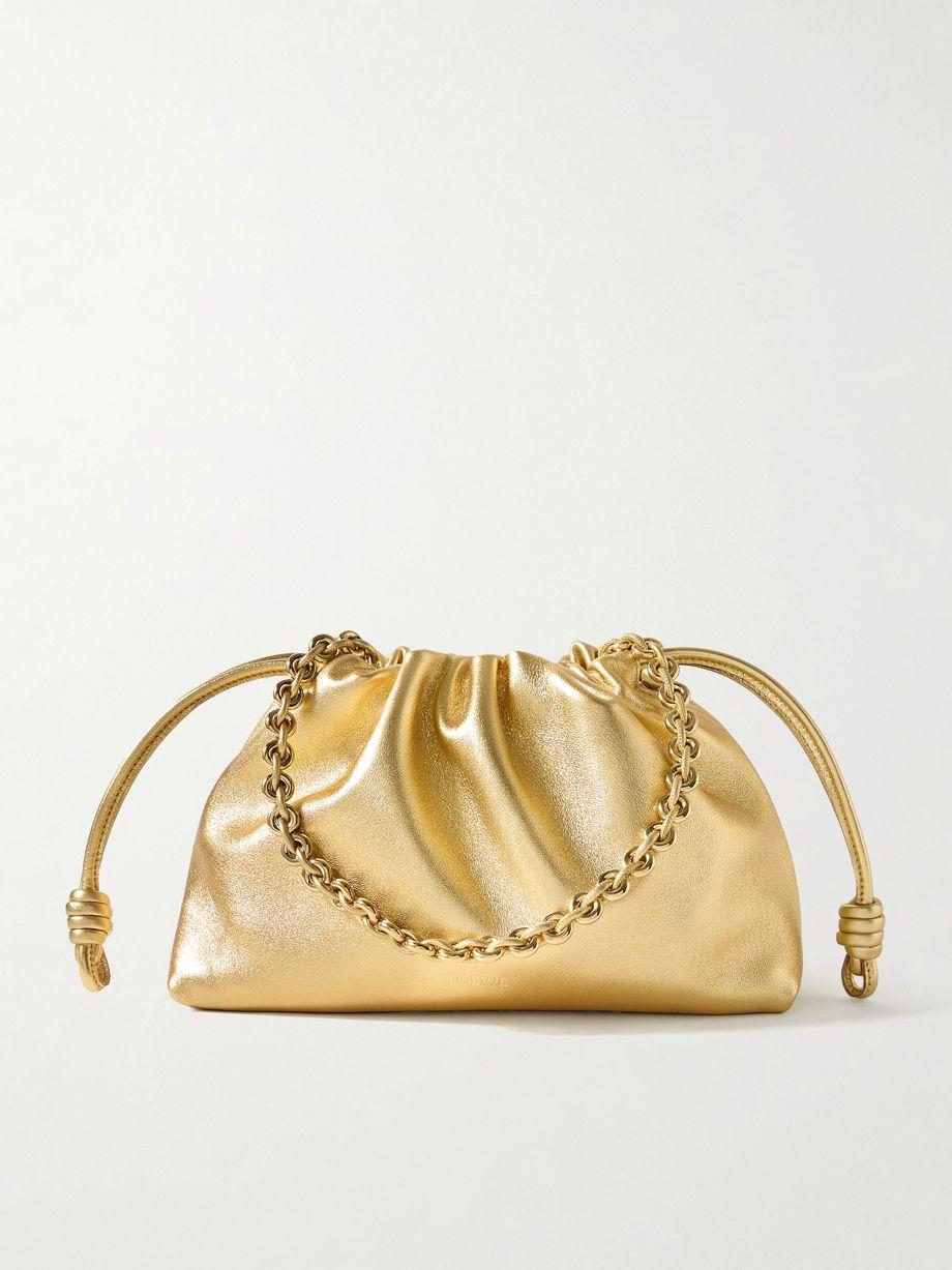 Flamenco metallic leather clutch by LOEWE