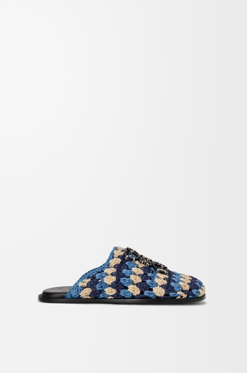 Flex mule in raffia and calfskin by LOEWE