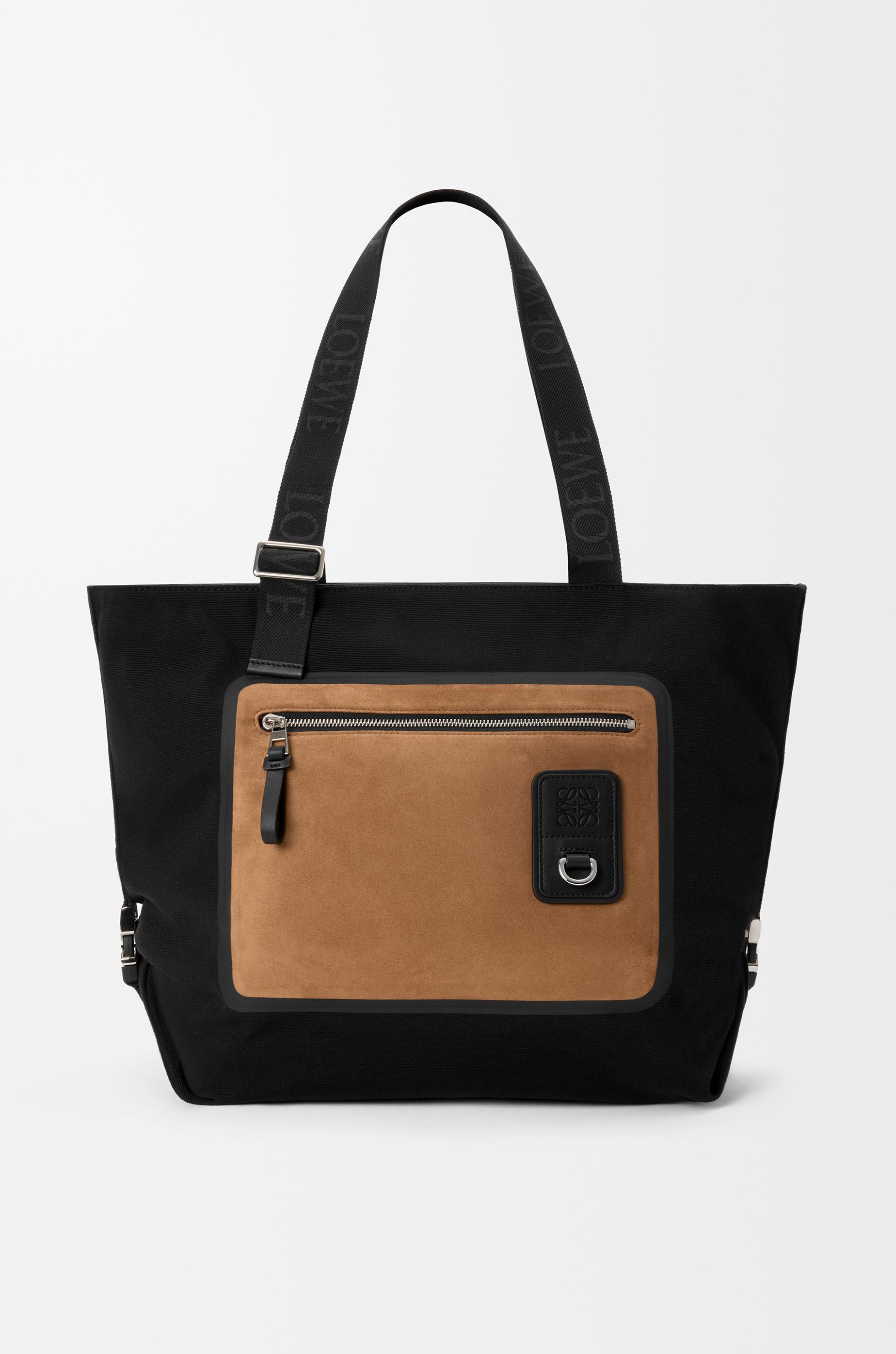 Flex zipped tote in canvas and suede by LOEWE