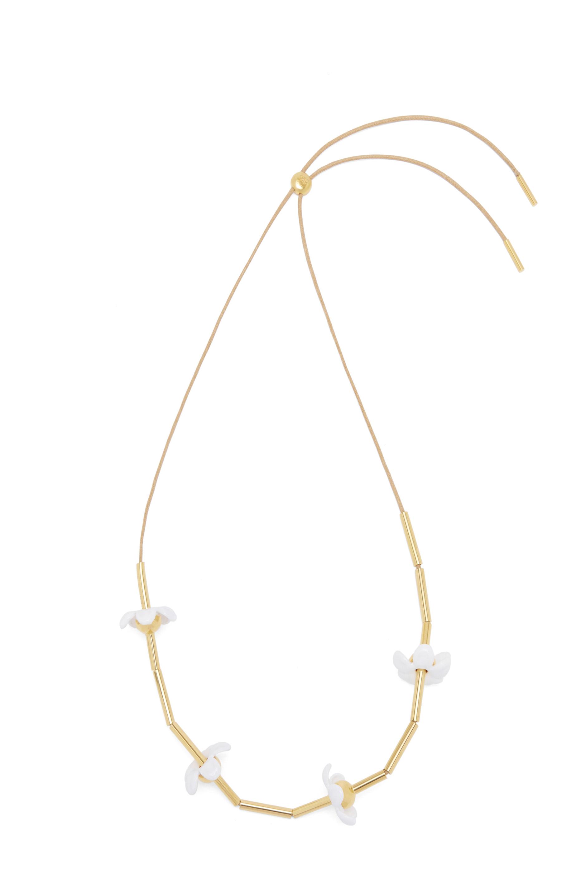 Flor necklace in sterling silver and enamel by LOEWE