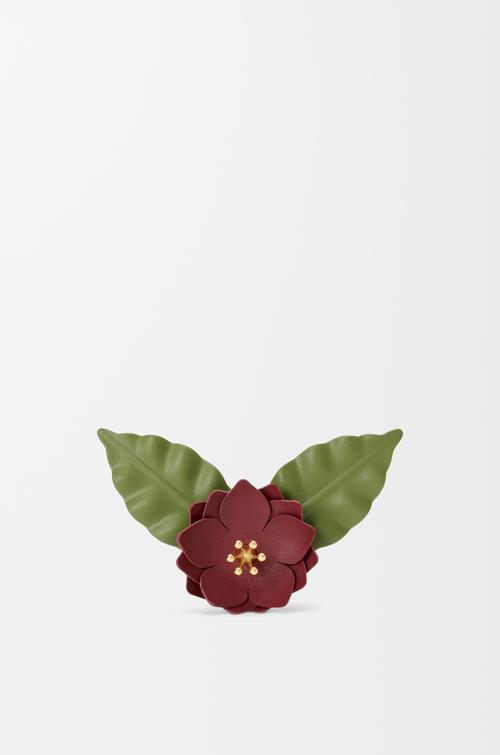 Flower pin in classic calfskin by LOEWE