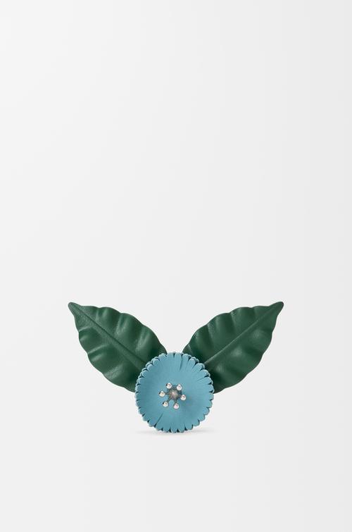 Flower pin in classic calfskin by LOEWE