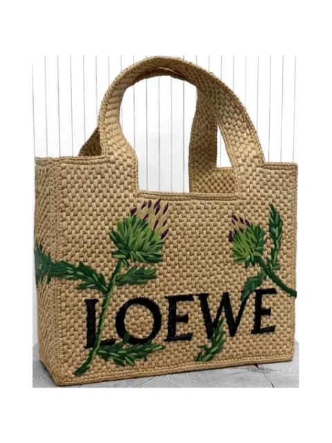 Font artichoke-embroidered tote bag by LOEWE