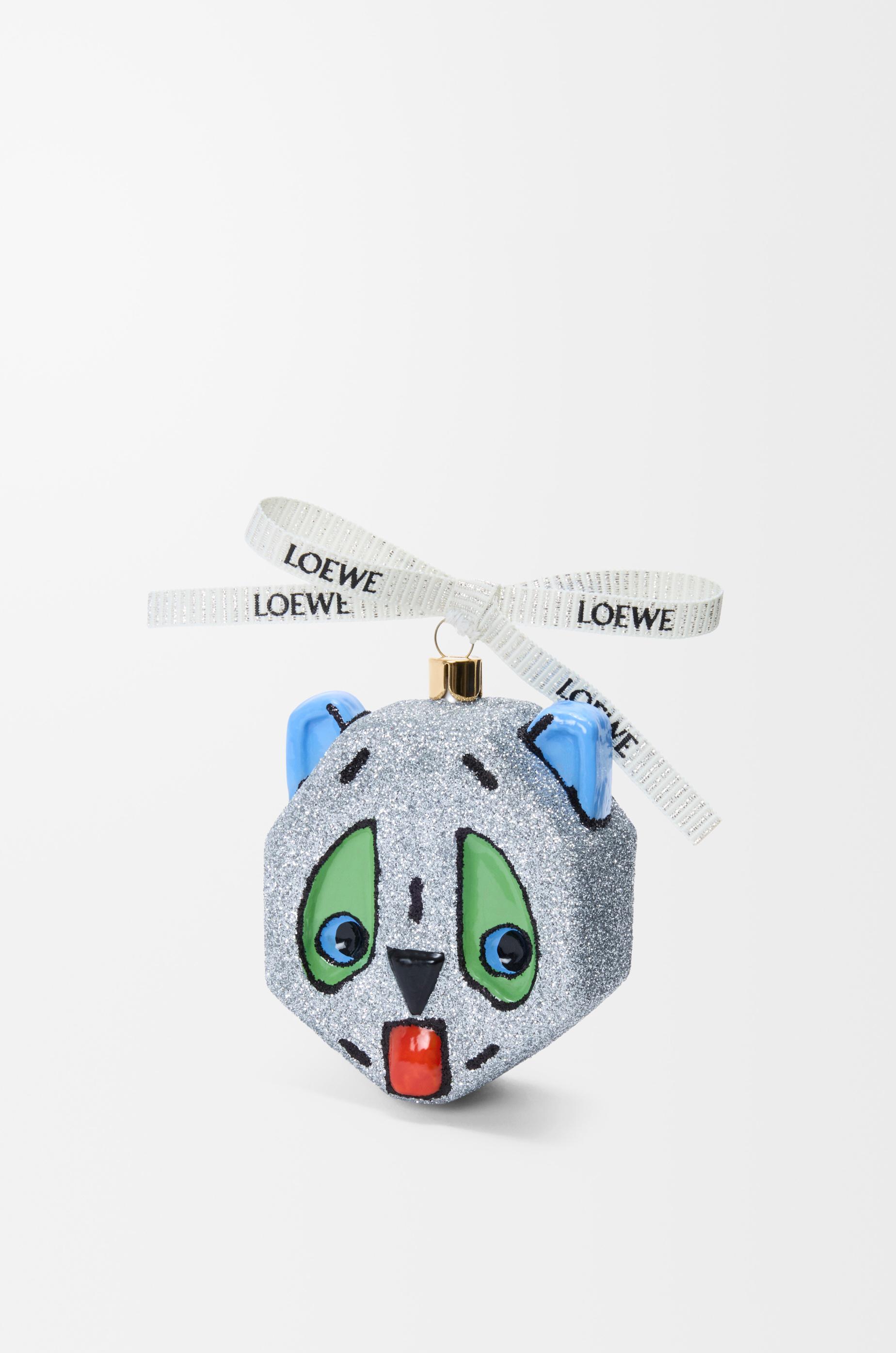 Futurist Cat bauble in blown glass by LOEWE