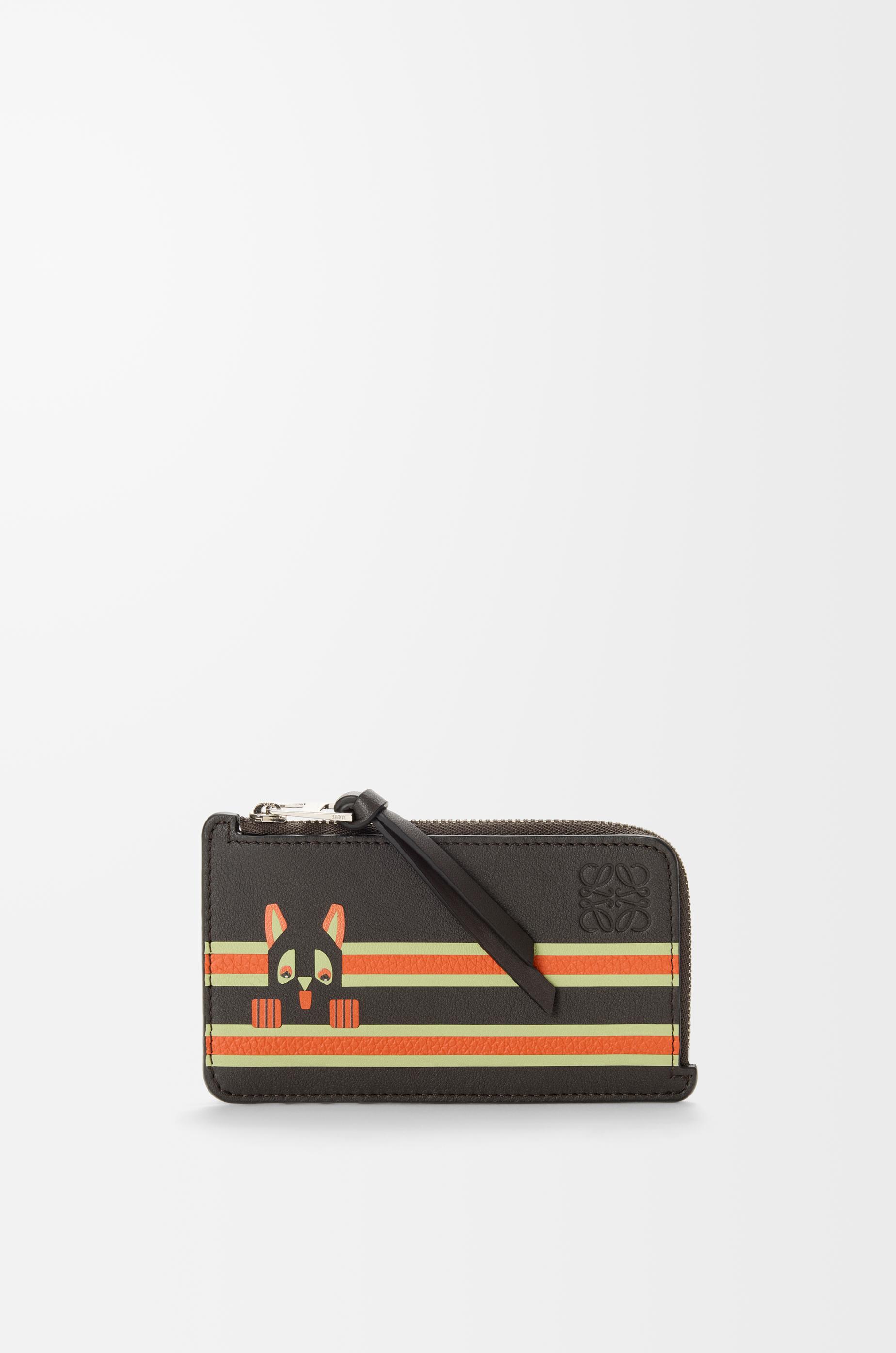 Futurist Cat coin cardholder in classic calfskin by LOEWE