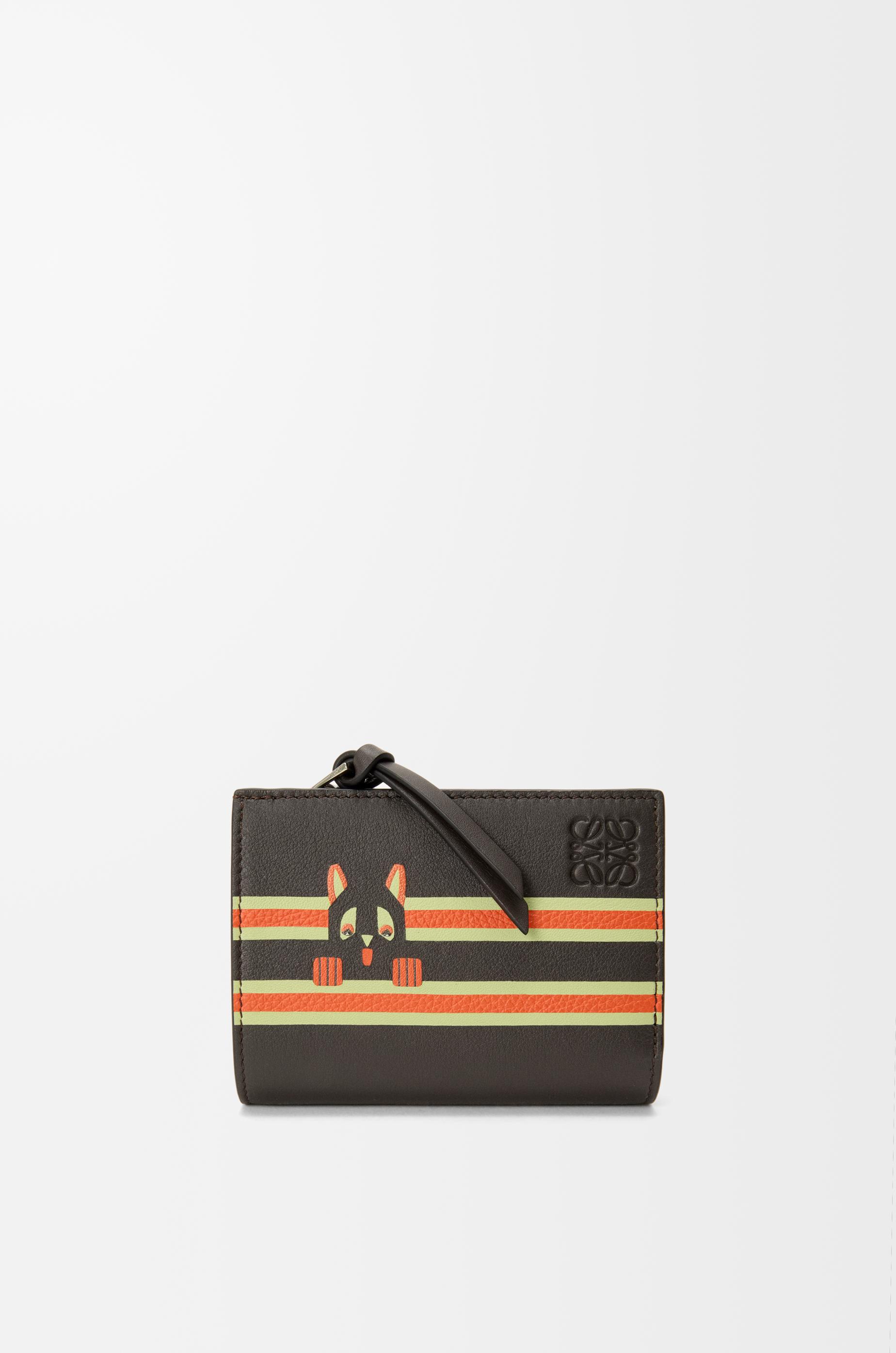 Futurist Cat compact wallet in classic calfskin by LOEWE