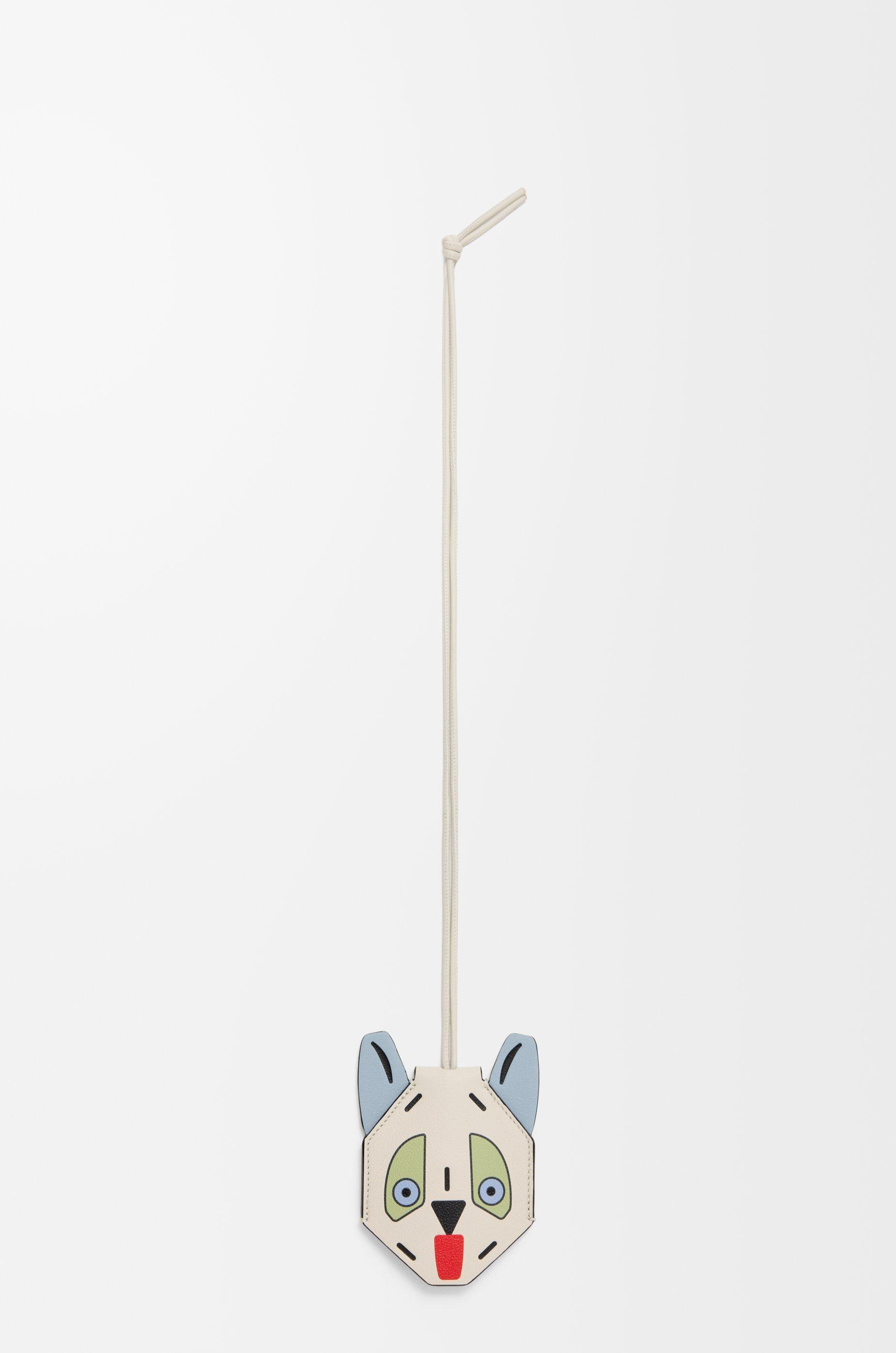 Futurist Cat keyfob in calfskin by LOEWE