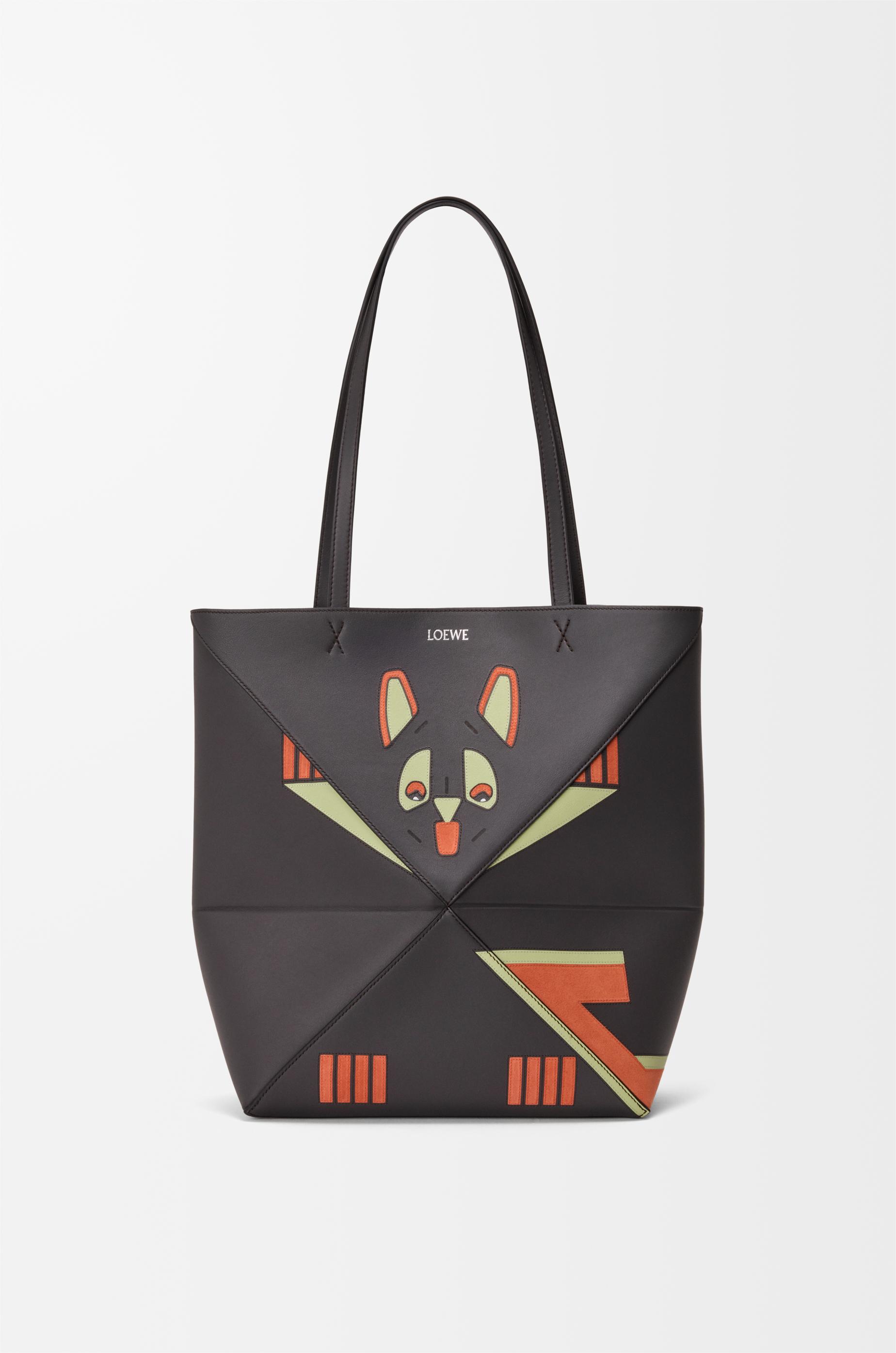 Futurist Cat medium Puzzle Fold tote in nappa calfskin by LOEWE