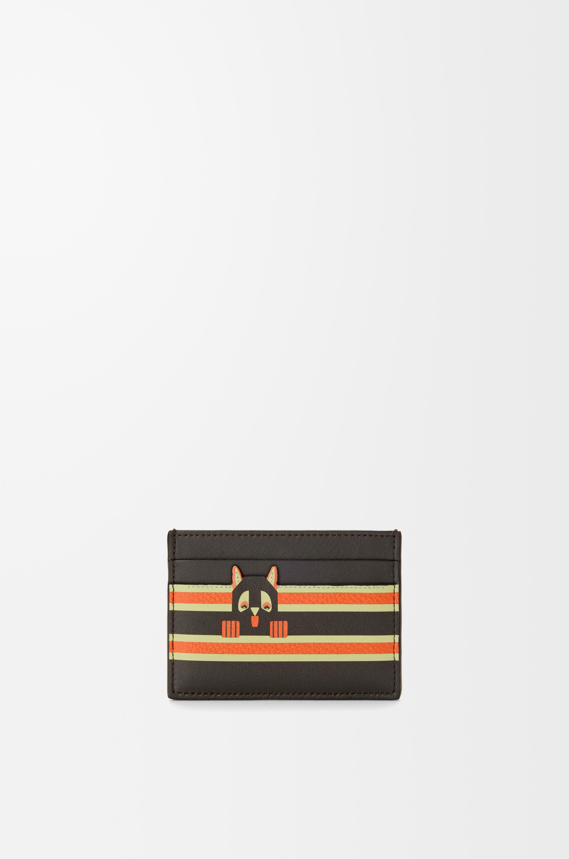 Futurist Cat plain cardholder in classic calfskin by LOEWE