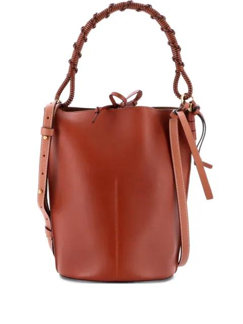 Gate Top Handle Leather Medium bucket bag by LOEWE 