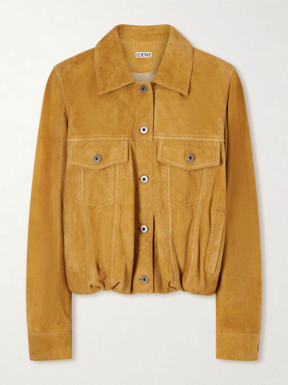 Gathered suede jacket by LOEWE