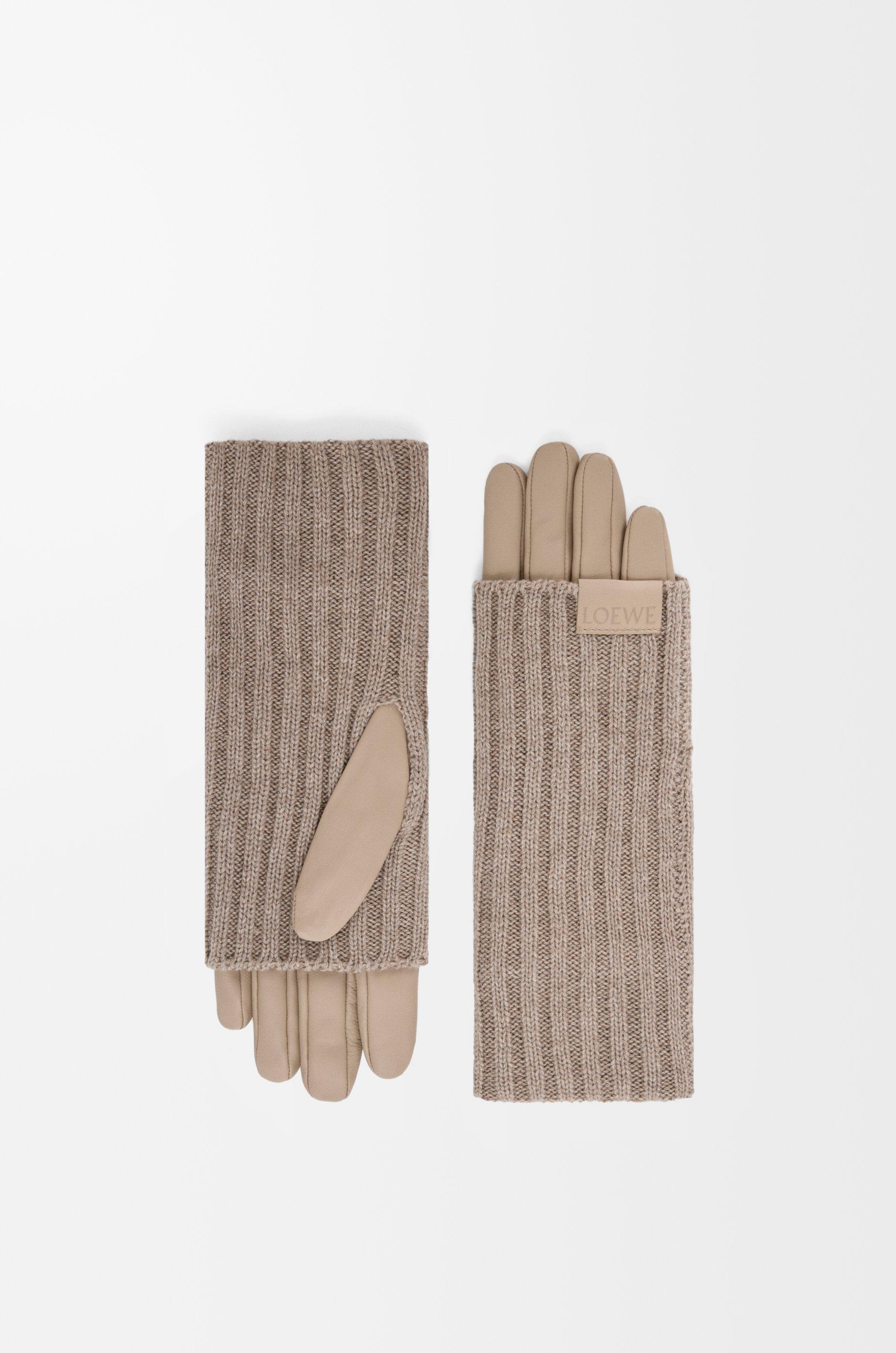 Gloves in cashmere and nappa lambskin by LOEWE