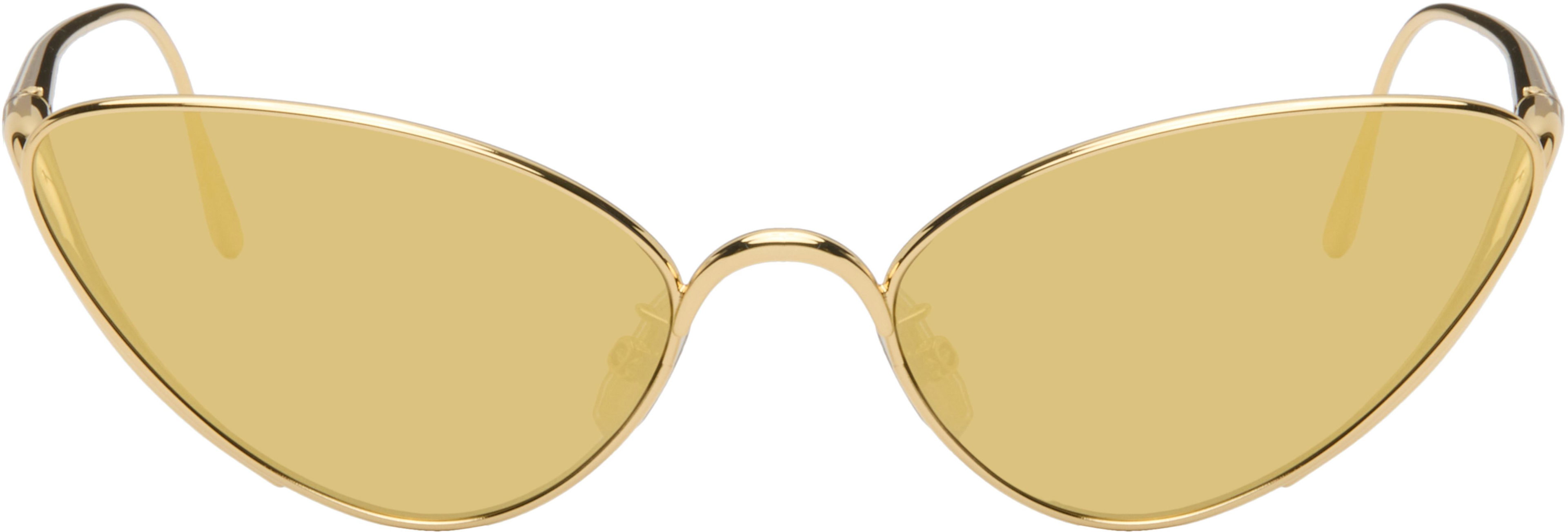 Gold Shooting Star Sunglasses by LOEWE