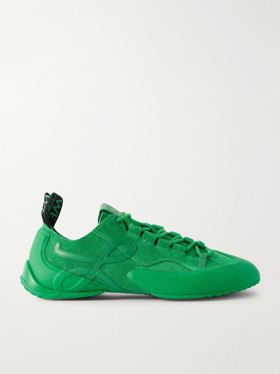 Grip TPU and leather-trimmed suede sneakers by LOEWE
