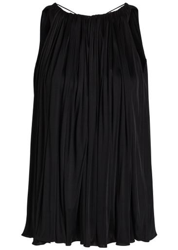 Halter ruched satin top by LOEWE