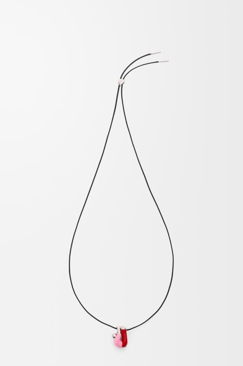 Hanging Acrobat necklace in sterling silver and enamel by LOEWE