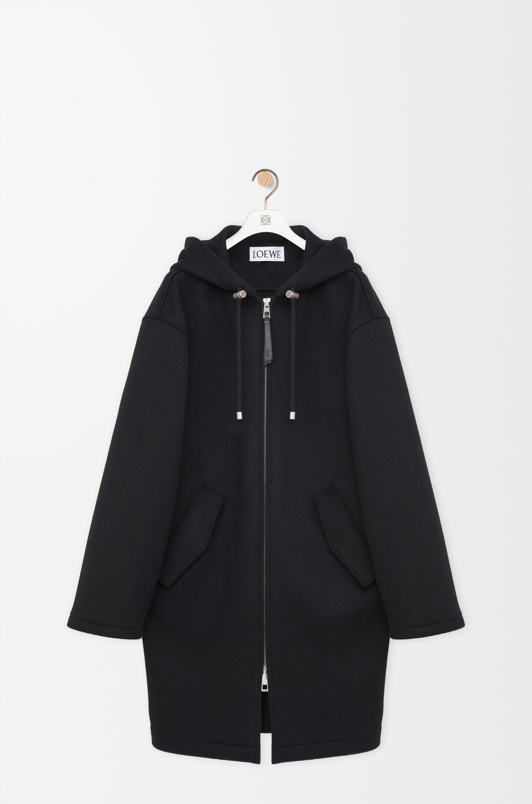 Hooded coat in wool by LOEWE